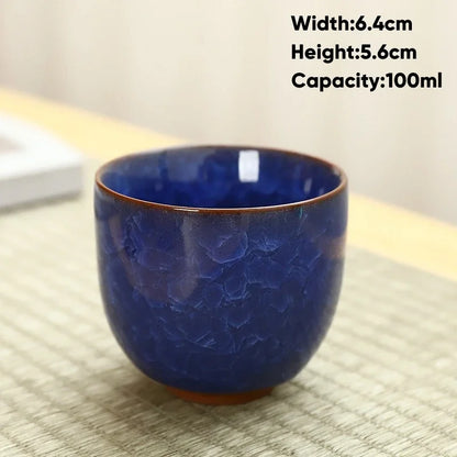 Ice Cracking Style Ceramic Tea Cup,Pottery Espresso Coffee Cups,Porcelain Kung Fu Teacup,Ceramics Sake Mug,Tea Bowl,Wholesale