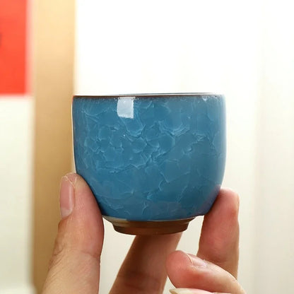 Ice Cracking Style Ceramic Tea Cup,Pottery Espresso Coffee Cups,Porcelain Kung Fu Teacup,Ceramics Sake Mug,Tea Bowl,Wholesale