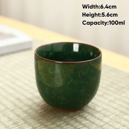 Ice Cracking Style Ceramic Tea Cup,Pottery Espresso Coffee Cups,Porcelain Kung Fu Teacup,Ceramics Sake Mug,Tea Bowl,Wholesale