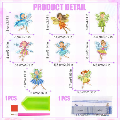 8pcs/Set Diamond Painting Magnets for Refrigerator Diamond Art Fridge Magnets for Adults Diamond Art Refrigerator Magnets Kits