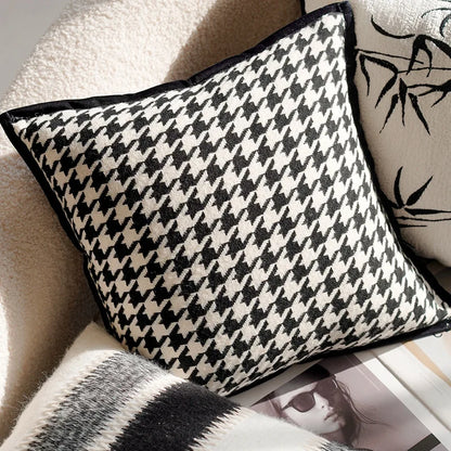 Junwell Modern Polyester Textured Fabric Dec.pillow Light luxury Nordic Fabric Cushion Cover For Living Room Sofa Pillow Cover