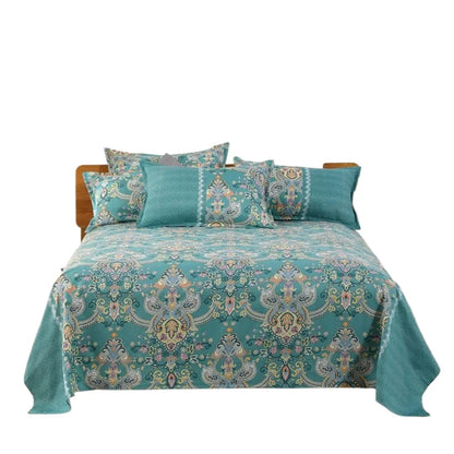 3pcs/Set Home Textile Bed Sheet Set with Pillowcases Cotton Material Lovers Home Room Bedding Flat Sheet Bed Sheet Set