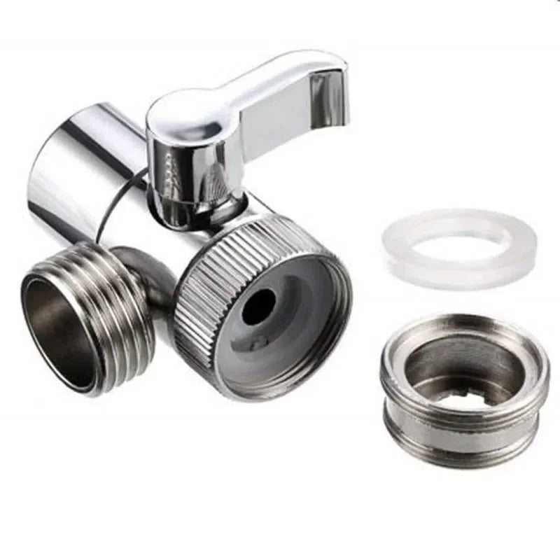 Universal Faucet Splitter for Kitchen Bathroom Toilet and Shower Diverter Valve Water Tap Connector with Easy Switch Adapter