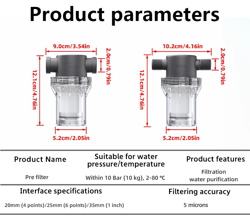 Purifier Output Universal Shower Filter PP Cotton Shower Strainer Faucet Water Heater Purification Kitchen Bathroom Fittings
