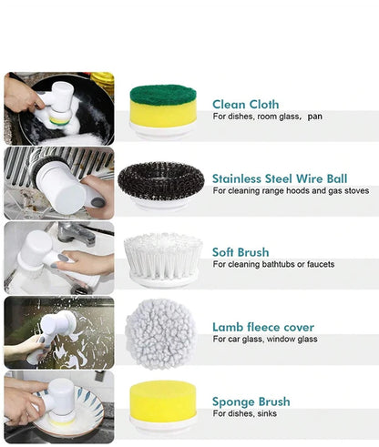 Multipurpose Cleaning Brush  Kitchen Gadgets Hair Brushes Bathroom Broom Toilet Mops Electric Household Cordless Spin Scrubber