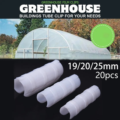 20Pcs 19/20/25mm Clip Plant Greenhouse Film Clips Fixed Pipe Frame Tube Clamp Garden Greenhouses Supplies
