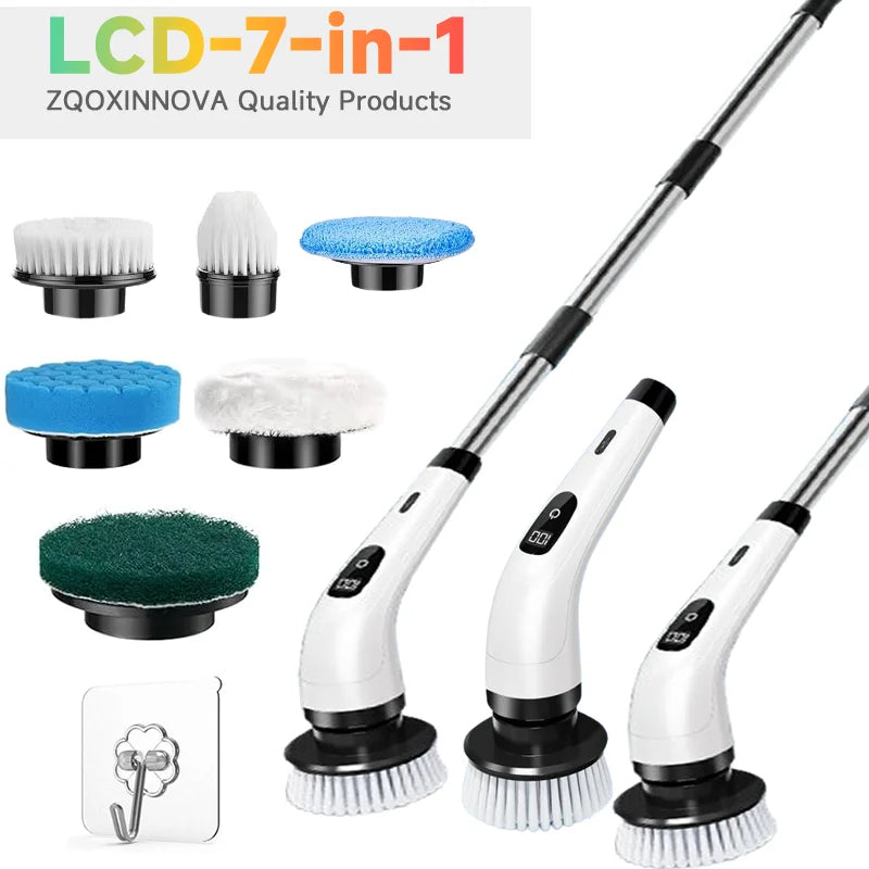 Multipurpose Cleaning Brush  Kitchen Gadgets Hair Brushes Bathroom Broom Toilet Mops Electric Household Cordless Spin Scrubber