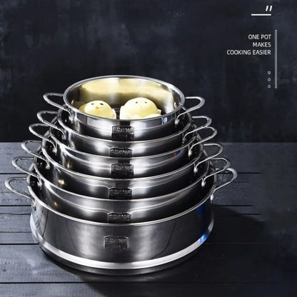 304 Stainless Steel Steamer Basket 16-32cm Thickened Pot Steaming Grid Safe Material Thicken Strainer Food Steam Rack