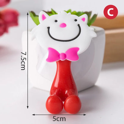 Suction Cup Toothbrush Holder Bathroom Accessories Set Tool Wall Suction Holder Animal Cute Cartoon Animals