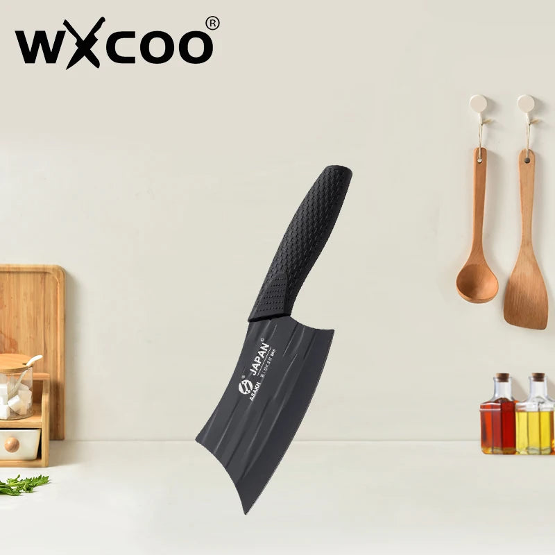 WXCOO Santoku Knife Set Japanese Butcher Carving Bread Fruit Meat Cleaver Boning High Carbon Steel Kitchen Knives