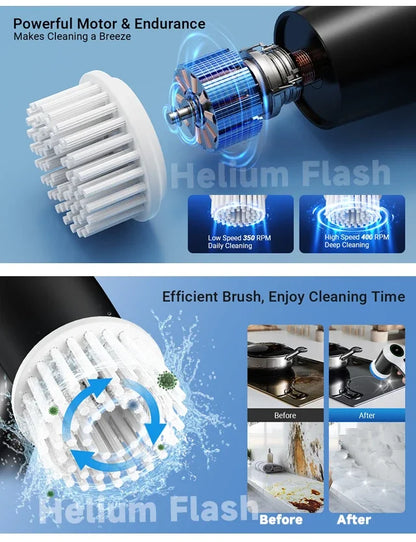 Multipurpose Cleaning Brush  Kitchen Gadgets Hair Brushes Bathroom Broom Toilet Mops Electric Household Cordless Spin Scrubber
