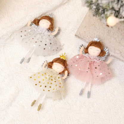 Lovely Angel Doll Attractive Hanging Pendant Colorful Vivid Christmas Doll Xmas Tree Ornament