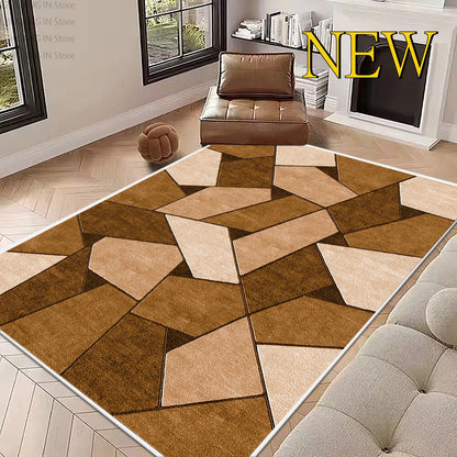 Modern Abstract Style Large Living Room Carpet Decoration Home Rugs for Bedroom Non-slip Lounge Rug Mat for Children Washable