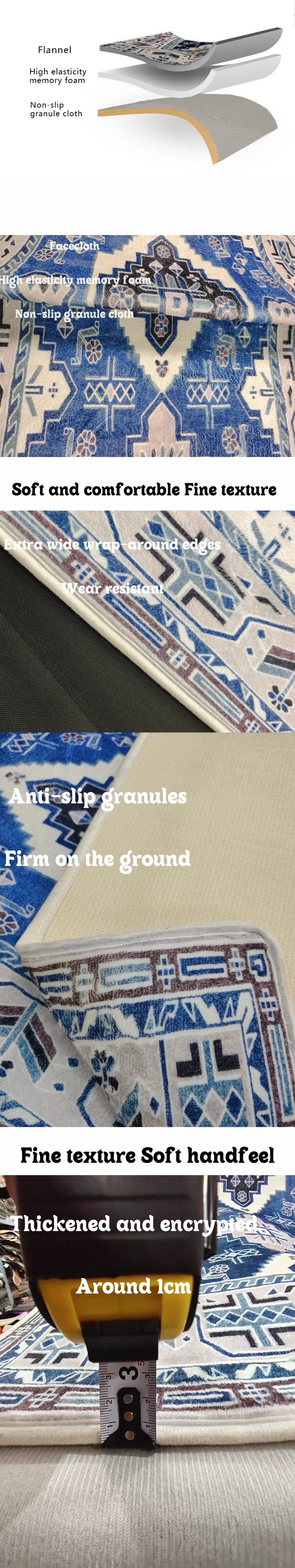 VIKAMA Cute Shih Tzu Doormat, Washable Pet Rug for Bedrooms, Living Rooms, and Entryways, Playful Design Small Dog Bed