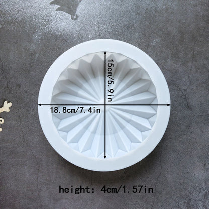 Silicone Cake Mold Lace Round Cake Pan Chocolate Biscuit Mold Reusable Handmade Candy Jelly Pudding Mold Kitchen Baking Tools