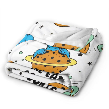 Cookie Monsters Blankets  Soft Warm Street Trend Plush Throw Blanket For Students Outdoor Flannel Bedspread Bed Cover
