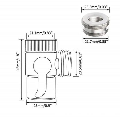 Universal Faucet Splitter for Kitchen Bathroom Toilet and Shower Diverter Valve Water Tap Connector with Easy Switch Adapter