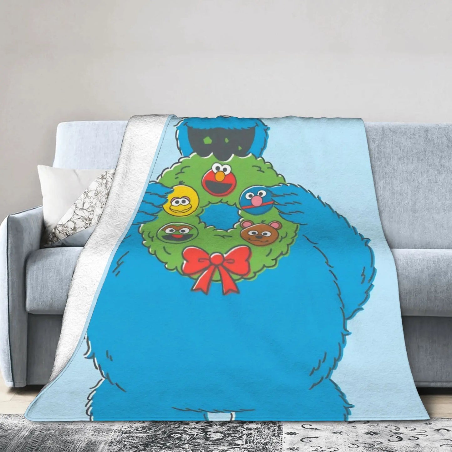 Cookie Monsters Blankets  Soft Warm Street Trend Plush Throw Blanket For Students Outdoor Flannel Bedspread Bed Cover