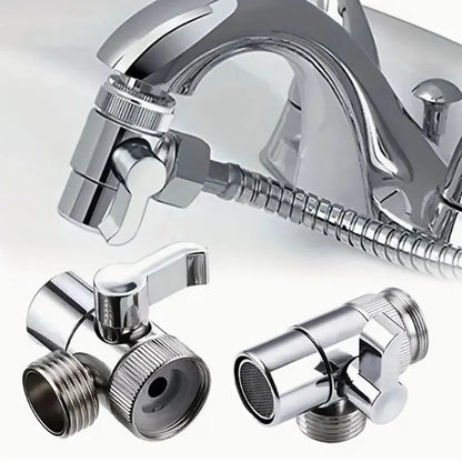 Universal Faucet Splitter for Kitchen Bathroom Toilet and Shower Diverter Valve Water Tap Connector with Easy Switch Adapter
