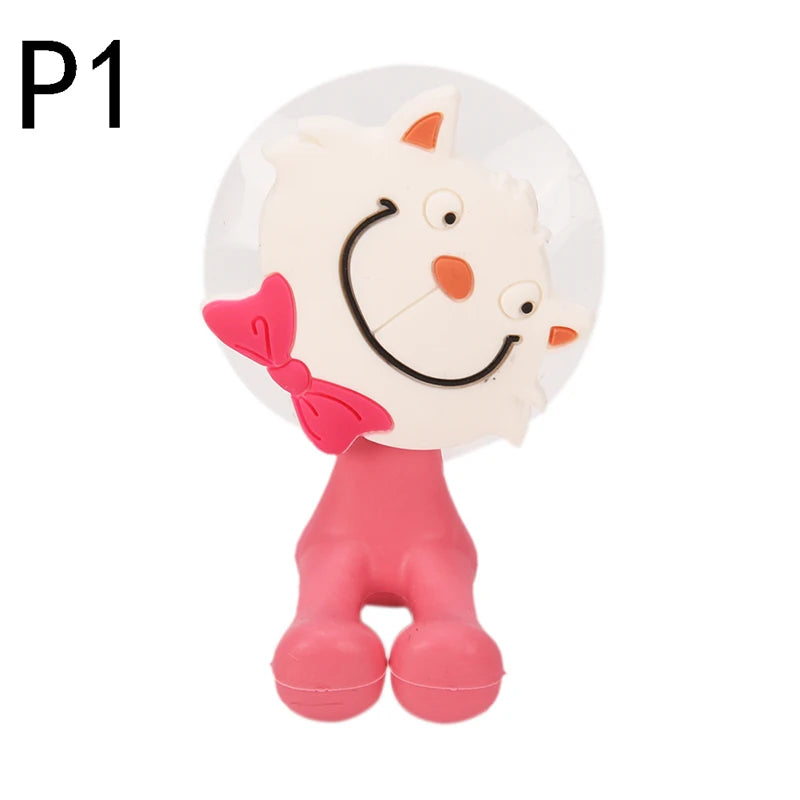 Suction Cup Toothbrush Holder Bathroom Accessories Set Tool Wall Suction Holder Animal Cute Cartoon Animals