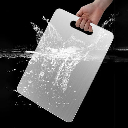 Titanium Cutting Boards for Kitchen, Stainless Steel Cutting Board, 304 Stainless Steel Double-Sided Food Grade Cutting Board