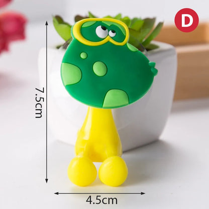 Suction Cup Toothbrush Holder Bathroom Accessories Set Tool Wall Suction Holder Animal Cute Cartoon Animals