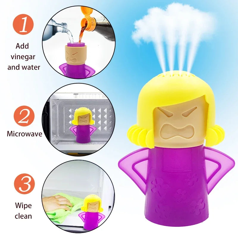 1pcMicrowave Oven Cleaner Easy Cleaning Microwave Oven Steam Cleaner Kitchen Appliances Refrigerator Cleaning  cleaning supplies