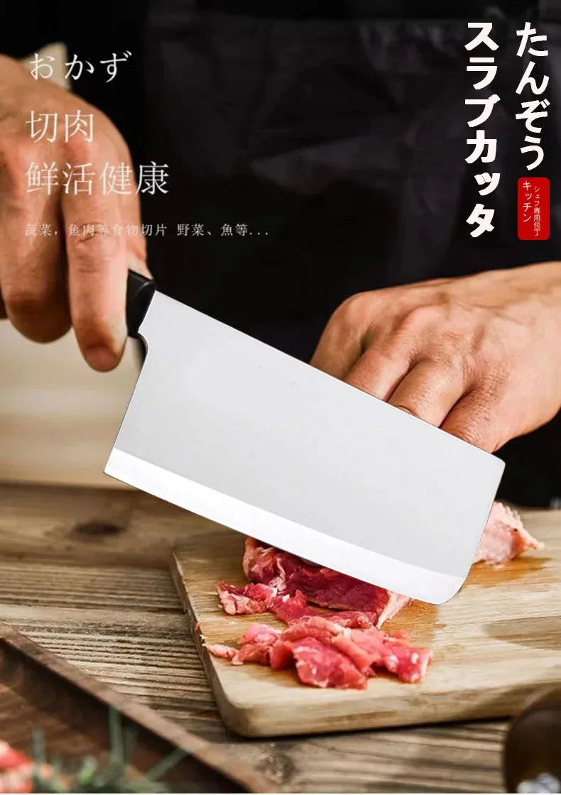 Japanese Chef's Knife Sushi Sashimi Knife Stainless Steel Kitchen Slicing Nakiri Knife 5Cr15 Blade Wood Handle Kitchen Tools