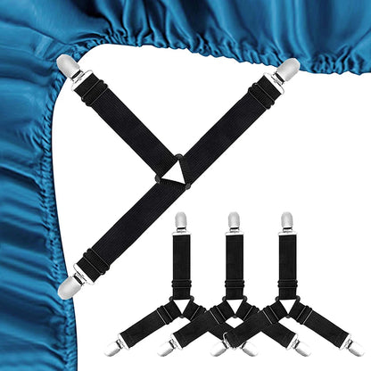 Home Adjustable Elastic Bed Sheet Fixing Clip Sofa Mattress Cover Corner Holder Clip Fastener Mattress Feets Organize Gadgets
