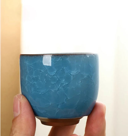 Ice Cracking Style Ceramic Tea Cup,Pottery Espresso Coffee Cups,Porcelain Kung Fu Teacup,Ceramics Sake Mug,Tea Bowl,Wholesale