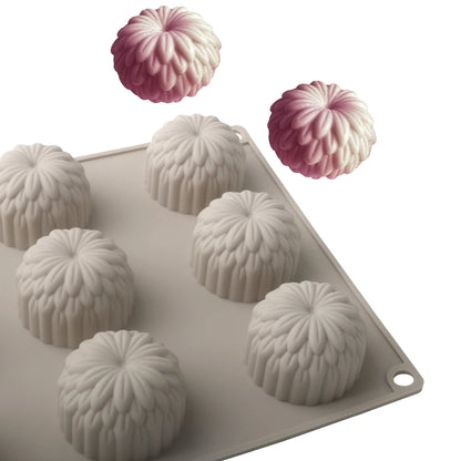 Chrysanthemum Cocoa Bean Pudding Cup Cherry Blossom Design Silicone Cake Mold Chocolate Mould Kitchen Dessert Decorating Tools