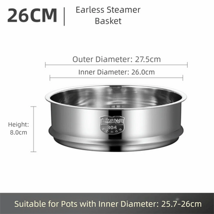 304 Stainless Steel Steamer Basket 16-32cm Thickened Pot Steaming Grid Safe Material Thicken Strainer Food Steam Rack