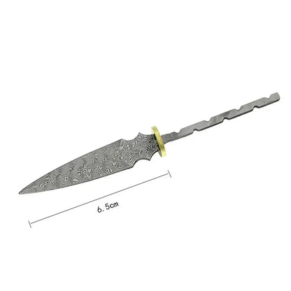 Damascus Steel Blade Pu 'er Tea Knife Billets DIY Hand Tool Parts Outdoor Tea Needles Dull  Blade Blank embryo  Accessories