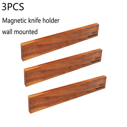 WXCOO Magnetic Knife Holder for Wall Wood Knife Strip Storage  Strong Magnetic Knife Strip for Kitchen Utensil Organizer