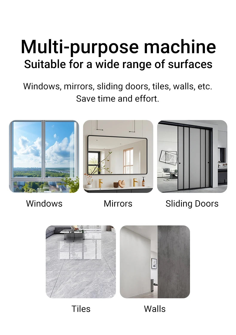 DIVEDEER Window Cleaning Robot  High Suction Intelligent Electric Window Cleaner Water Jet Vacuum Cleaner