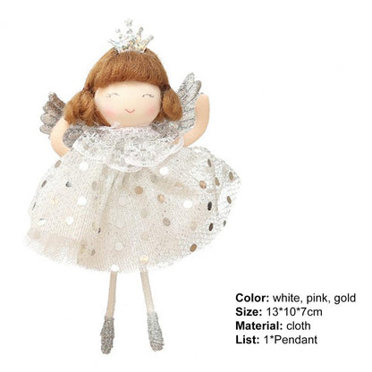 Lovely Angel Doll Attractive Hanging Pendant Colorful Vivid Christmas Doll Xmas Tree Ornament