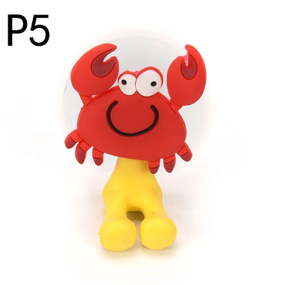 Suction Cup Toothbrush Holder Bathroom Accessories Set Tool Wall Suction Holder Animal Cute Cartoon Animals