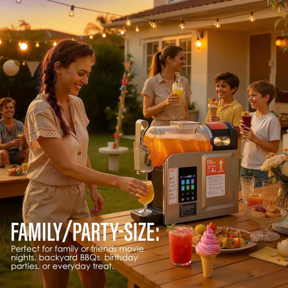 New Upgrade Smart 6 Presets Slushie Machine for Home & Soft Serve Ice Cream Machine, 68oz Color Touch Screen Slushy Machine for