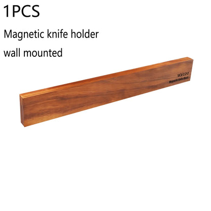 WXCOO Magnetic Knife Holder for Wall Wood Knife Strip Storage  Strong Magnetic Knife Strip for Kitchen Utensil Organizer