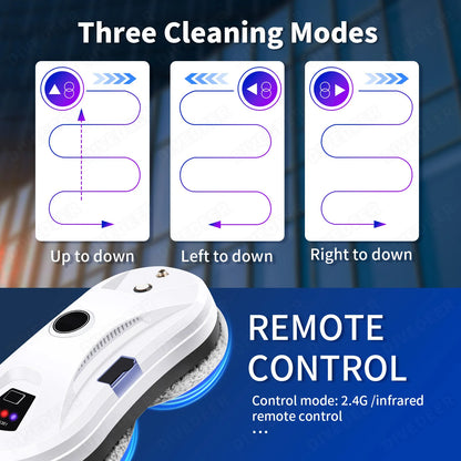 DIVEDEER Window Cleaning Robot  High Suction Intelligent Electric Window Cleaner Water Jet Vacuum Cleaner