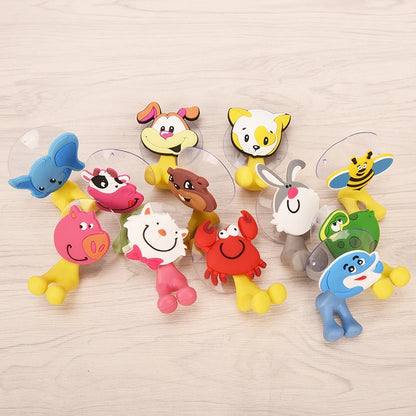 Suction Cup Toothbrush Holder Bathroom Accessories Set Tool Wall Suction Holder Animal Cute Cartoon Animals