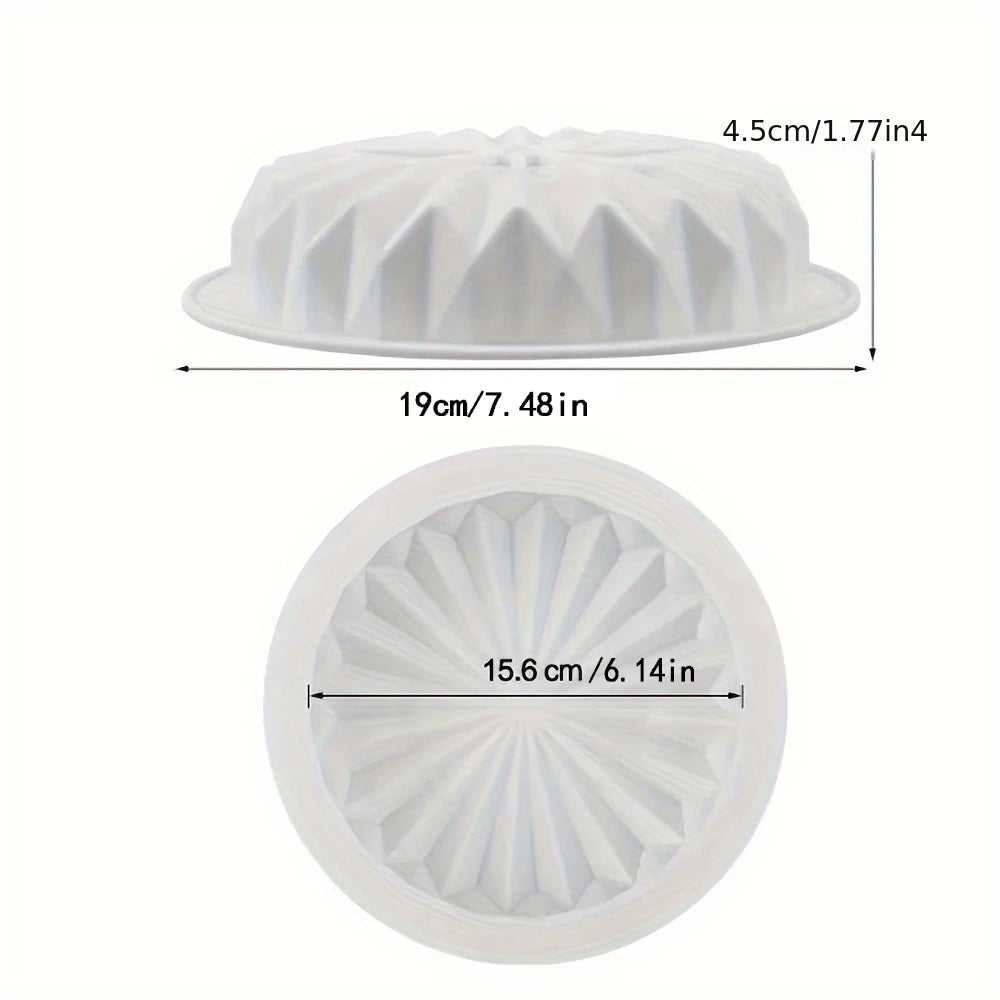 Silicone Cake Mold Lace Round Cake Pan Chocolate Biscuit Mold Reusable Handmade Candy Jelly Pudding Mold Kitchen Baking Tools