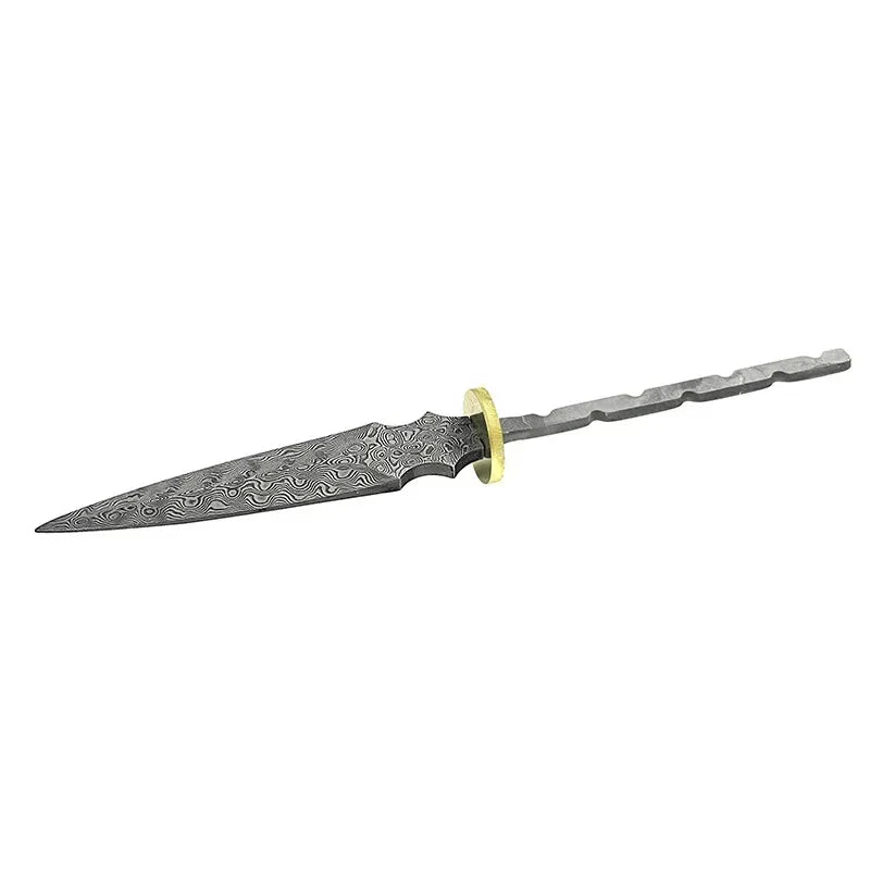 Damascus Steel Blade Pu 'er Tea Knife Billets DIY Hand Tool Parts Outdoor Tea Needles Dull  Blade Blank embryo  Accessories