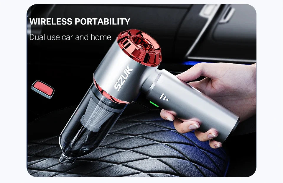 SZUK 18000PA Mini Car Vacuum Cleaner Wireless Handheld Cleaning Machine for Keyboard Powerful Portable Vacuum Cleaner for Car