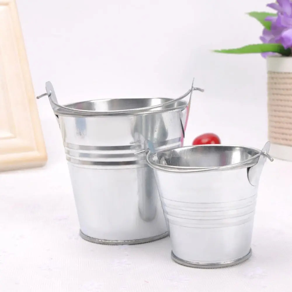 Hook Flower Pot Wrought Iron Flower Barrel Balcony Pots Planters Wall Hanging Bucket Pot Decorative Flower Pot Garden Supplies