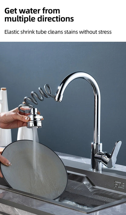 3 Modes Sink Faucet 360 Degree Rotation Filter Extension Tube Shower Water Saving Tap Universal Kitchen Gadgets Accessories