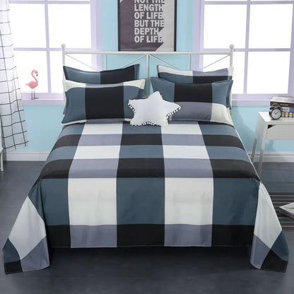 3pcs/Set Home Textile Bed Sheet Set with Pillowcases Cotton Material Lovers Home Room Bedding Flat Sheet Bed Sheet Set