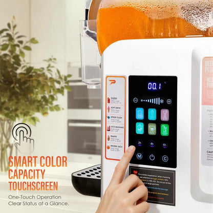 New Upgrade Smart 6 Presets Slushie Machine for Home & Soft Serve Ice Cream Machine, 68oz Color Touch Screen Slushy Machine for
