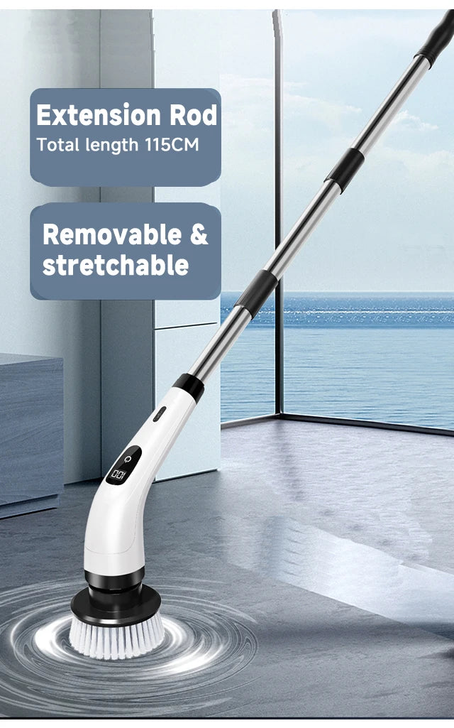 Multipurpose Cleaning Brush  Kitchen Gadgets Hair Brushes Bathroom Broom Toilet Mops Electric Household Cordless Spin Scrubber