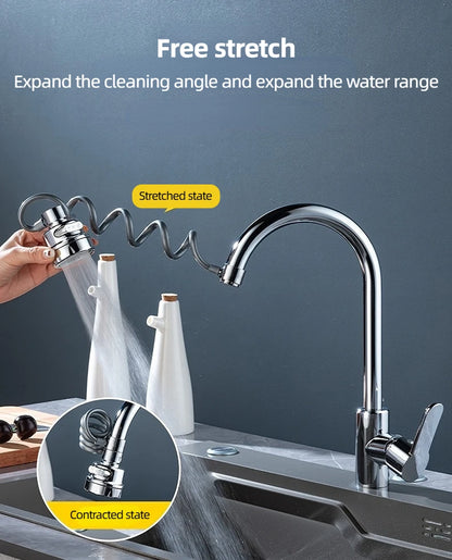 3 Modes Sink Faucet 360 Degree Rotation Filter Extension Tube Shower Water Saving Tap Universal Kitchen Gadgets Accessories